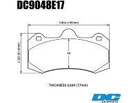 Колодки тормозные DC9048E17 DC Brakes RT.2 ; AP Racing CP7040D54