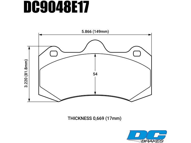 Колодки тормозные DC9048E17 DC Brakes RT.2 ; AP Racing CP7040D54