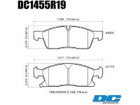 Колодки тормозные DC1455R19 DC Brakes Street HD+, передние Jeep Grand Cherokee WK2/Dodge Durango 2