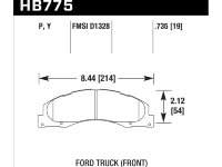 Колодки тормозные HB775P.735 HAWK SuperDuty; 19mm