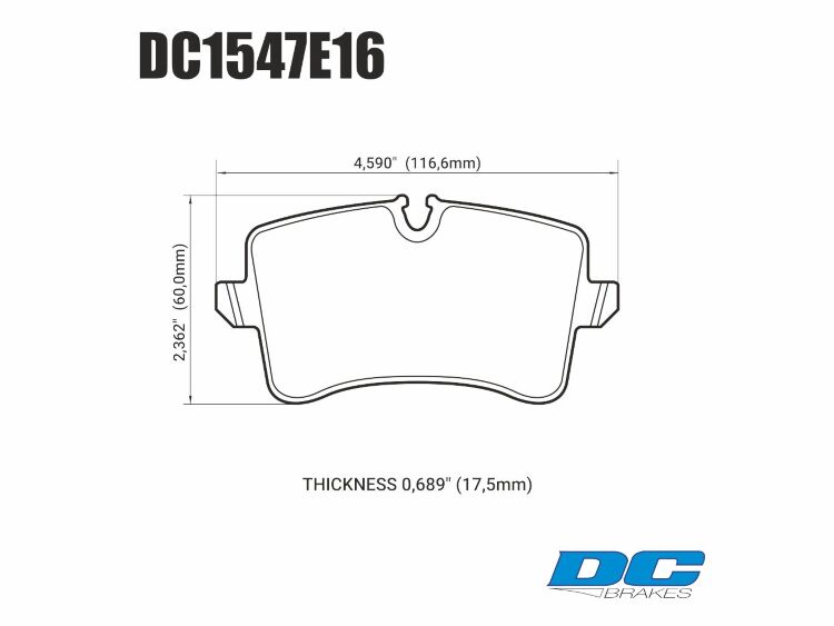 Колодки тормозные DC1547E16 DC Brakes RT.2 задн. AUDI RS5; RS7; S7; S6; PORSCHE MACAN