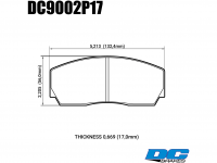 Колодки тормозные DC9002P17 DC Brakes Street STR.S+ Proma 4 поршн. ТМ2.334, ТМ2.332, AP Racing