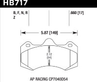 Колодки тормозные HB717F.660 HAWK HPS; 17mm