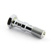 Болт (штуцер) двойной для banjo AN-04, 7/16x24 L=40 mm сталь хром Goodridge 773-44LCH - Болт (штуцер) двойной для banjo AN-04, 7/16x24 L=40 mm сталь хром Goodridge 773-44LCH