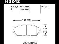 Колодки тормозные HB242B.661