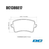 Колодки тормозные DC1386E17 DC Brakes RT.2 задн. AUDI A5, A4, Q5, A6, A7, A8 - Колодки тормозные DC1386E17 DC Brakes RT.2 задн. AUDI A5, A4, Q5, A6, A7, A8