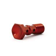 Болт (штуцер) двойной для banjo M10x1 L=30 mm алюминий КРАСНЫЙ, Goodridge 993-03-31DR - Болт (штуцер) двойной для banjo M10x1 L=30 mm алюминий КРАСНЫЙ, Goodridge 993-03-31DR