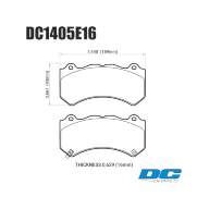 Колодки тормозные DC1405E16 DC Brakes RT.2 перед. Jeep SRT8 2012-2014, AUDI 4F RS6 (BREMBO) - Колодки тормозные DC1405E16 DC Brakes RT.2 перед. Jeep SRT8 2012-2014, AUDI 4F RS6 (BREMBO)