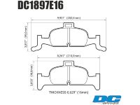 Колодки тормозные DC1897E15 DC brakes RT.2, перед  A4 B9; A5 F53; Q5 FYB; суппорт ATE; 