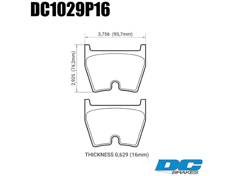 Колодки тормозные DC1029P15 DC Brakes Street STR.S+, AUDI RS4, RS6, Brembo G (комплект 8 шт), FB8P