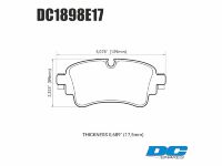 Колодки тормозные DC1898E17 DC brakes RT.2, задн A4 B9; A5 F53; Q5 FYB; Q7 4MB; TOUAREG CR7
