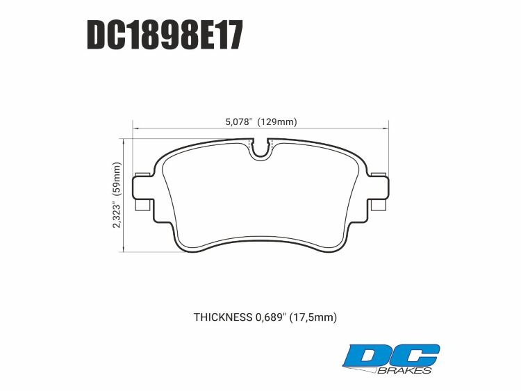 Колодки тормозные DC1898E17 DC brakes RT.2, задн A4 B9; A5 F53; Q5 FYB; Q7 4MB; TOUAREG CR7