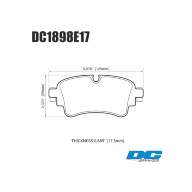 Колодки тормозные DC1898E17 DC brakes RT.2, задн A4 B9; A5 F53; Q5 FYB; Q7 4MB; TOUAREG CR7 - Колодки тормозные DC1898E17 DC brakes RT.2, задн A4 B9; A5 F53; Q5 FYB; Q7 4MB; TOUAREG CR7