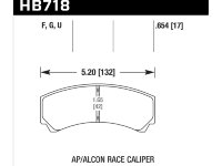 Колодки тормозные HB718F.654 HAWK HPS; HP-Brakes HPB-BP607; D=42mm (17mm)