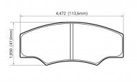 Колодки тормозные DC9016P16 DC Brakes Street STR.S+ 16mm ALCON H type; AP RACING; PROMA 4 порш