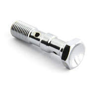 Болт (штуцер) двойной для banjo AN-03, 3/8x24 L=40 mm сталь хром Goodridge 773-03LCH - Болт (штуцер) двойной для banjo AN-03, 3/8x24 L=40 mm сталь хром Goodridge 773-03LCH