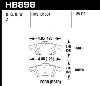 Колодки тормозные HB896Z.568