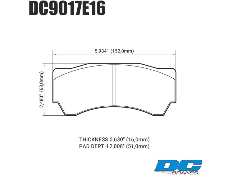 Колодки тормозные DC9017E16 DC Brakes RT.2 REVO by Alcon MONO 6, Alcon Monoblock 6 CAR97