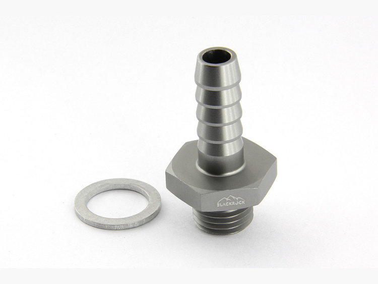 Адаптер П M14 x 1,5 mm - шланг PUSH FIT AN06 (9,5 mm, P406), BLACKROCK LAB, P06-M1415Ti