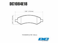 Колодки тормозные DC1084E18 DC Brakes RT.2, перед DODGE RAM 1500, DURANGO