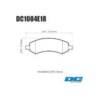 Колодки тормозные DC1084E18 DC Brakes RT.2, перед DODGE RAM 1500, DURANGO - Колодки тормозные DC1084E18 DC Brakes RT.2, перед DODGE RAM 1500, DURANGO