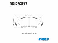 Колодки тормозные DC1293E17 DC brakes RT.2, передние TOYOTA CAMRY 2007-2018