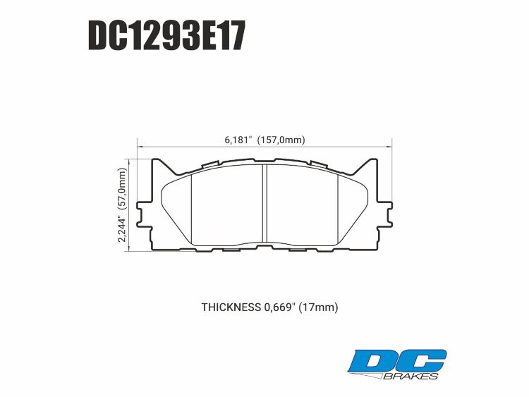 Колодки тормозные DC1293E17 DC brakes RT.2, передние TOYOTA CAMRY 2007-2018