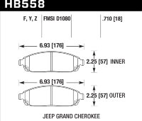 Колодки тормозные HB558F.710 HAWK HPS