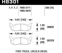 Колодки тормозные HB301P.630 HAWK SuperDuty