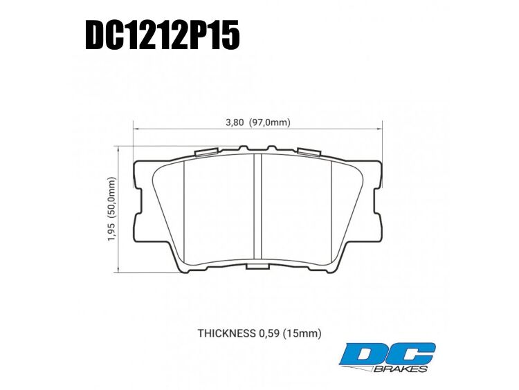 Колодки тормозные DC1212P15 DC Brakes Street STR.S+, задние TOYOTA CAMRY 2007-> / RAV 4 2005->