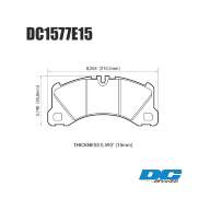 Колодки тормозные DC1577E15 DC Brakes RT.2 перед  CAYENNE, PANAMERA, MACAN, TOUAREG 360, 368, 390MM - Колодки тормозные DC1577E15 DC Brakes RT.2 перед  CAYENNE, PANAMERA, MACAN, TOUAREG 360, 368, 390MM