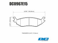 Колодки тормозные DC0967E15 DC Brakes RT.2, задн. DODGE RAM 1500, DURANGO