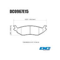 Колодки тормозные DC0967E15 DC Brakes RT.2, задн. DODGE RAM 1500, DURANGO - Колодки тормозные DC0967E15 DC Brakes RT.2, задн. DODGE RAM 1500, DURANGO
