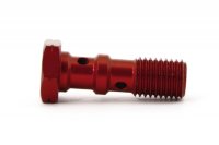 Болт (штуцер) двойной для banjo M10x1.25 mm L=30 mm алюминий КРАСНЫЙ, Goodridge 993-03-32DR