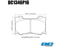 Колодки тормозные DC1346P16 DC Brakes Street STR.S+, передние INFINITI FX50/FX37/G37/ Nissan 370Z