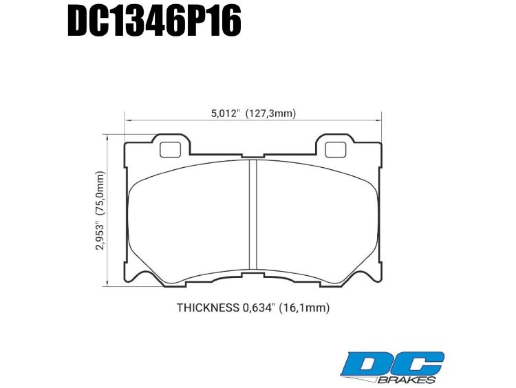 Колодки тормозные DC1346P16 DC Brakes Street STR.S+, передние INFINITI FX50/FX37/G37/ Nissan 370Z