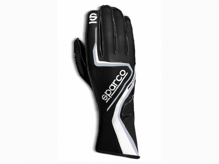 Перчатки для картинга SPARCO RECORD, черный/белый, размер 10, 00255510NRBI