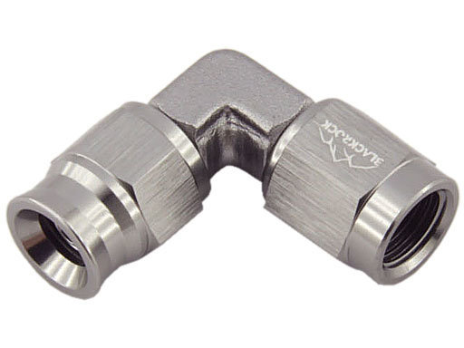 Фитинг мама AN-03 3/8X24 под прямой конус, 90° D-03 алюминий T03-090-NS6Ti, BLACKROCK LAB