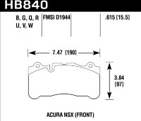 Колодки тормозные HB840N.615