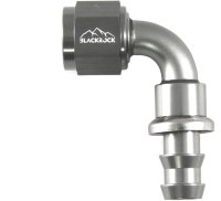 - 8 AN (8AN AN8) фитинг 90°, PUSH FIT серия BLACKROCK LAB P08-090-7Ti