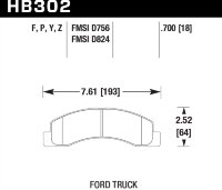 Колодки тормозные HB302P.700 HAWK SuperDuty (для StopTech ST65 перед LC200/LX570)