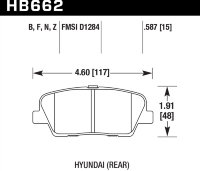 Колодки тормозные HB662N.587 HAWK HP Plus