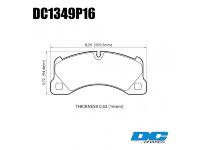 Колодки тормозные DC1349P19 DC brakes STR.S+, перед PORSCHE CAYENNE 9PA; PANAMERA 970; TOUAREG 7LA