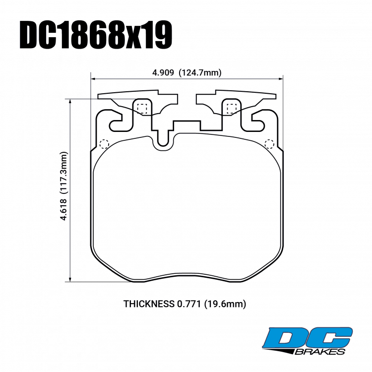 Колодки тормозные DC1868P19 DC brakes Street STR.S+, перед BMW X5 G05; 3 G20, 5 G30, M Performance