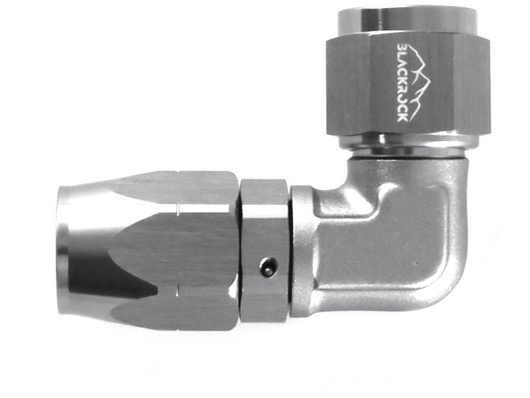 - 8 AN (8AN AN8) фитинг 90°, кованый, BLACKROCK LAB A08-090-6Ti